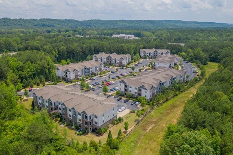Aerial Community View of The Oxmoor in Birmingham, AL